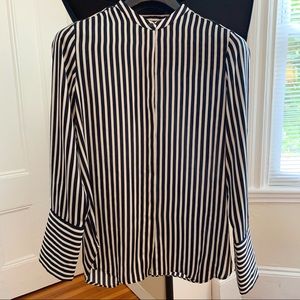 H&M Dark blue / White striped Blouse